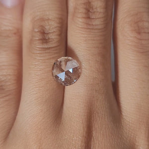 Hand-modeled 2.35ct rose cut diamond in warm indoor lighting