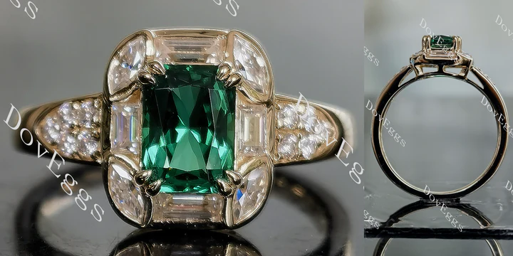 Bezel set ethical lab diamonds engagement ring setting | DovEggs