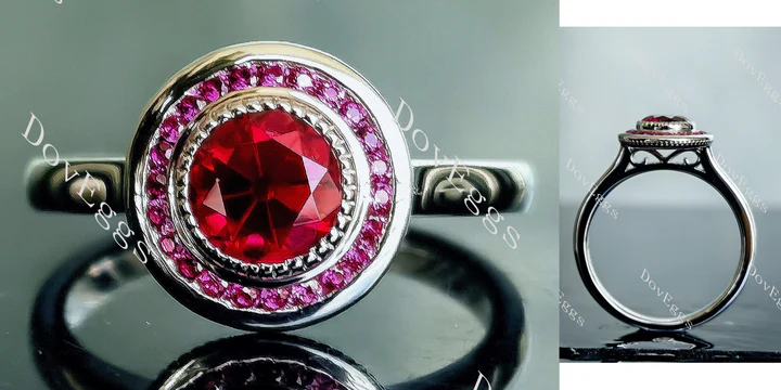 Bezel channel set ethical lab diamond Engagement Ring | DovEggs