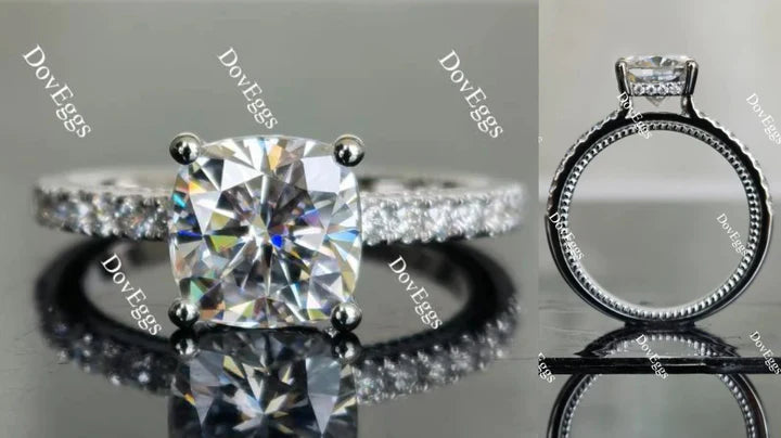 Pave ethical lab diamond Engagement Ring | DovEggs