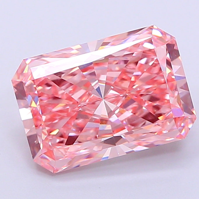 DovEggs 3.08ct radiant fancy vivid pink VS1-LAB GROWN DIAMOND-EVD795671907