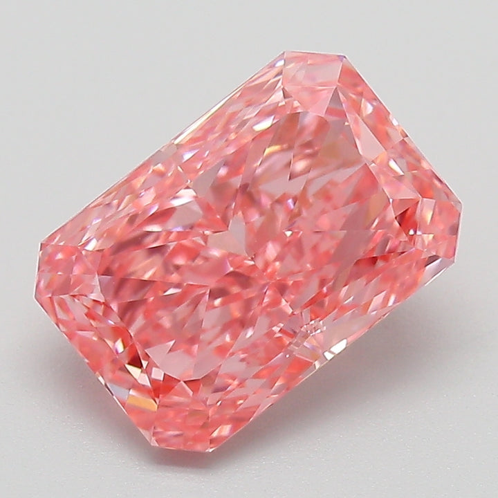 DovEggs 3.02ct radiant fancy vivid pink VVS2-LAB GROWN DIAMOND-EVD809688472