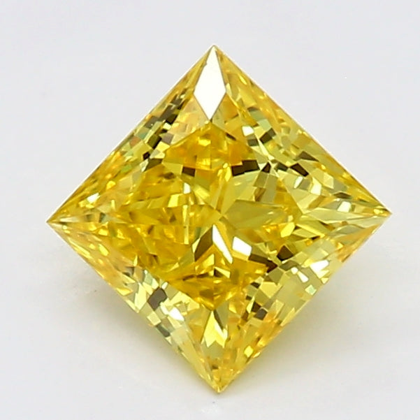 DovEggs 0.670ct Princess F.V.Yellow VVS2-LAB GROWN DIAMOND-LSJ03F5