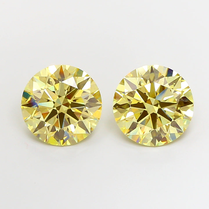 DovEggs 5.05ct round fancy intense yellow VS1-LAB GROWN DIAMOND-K27209