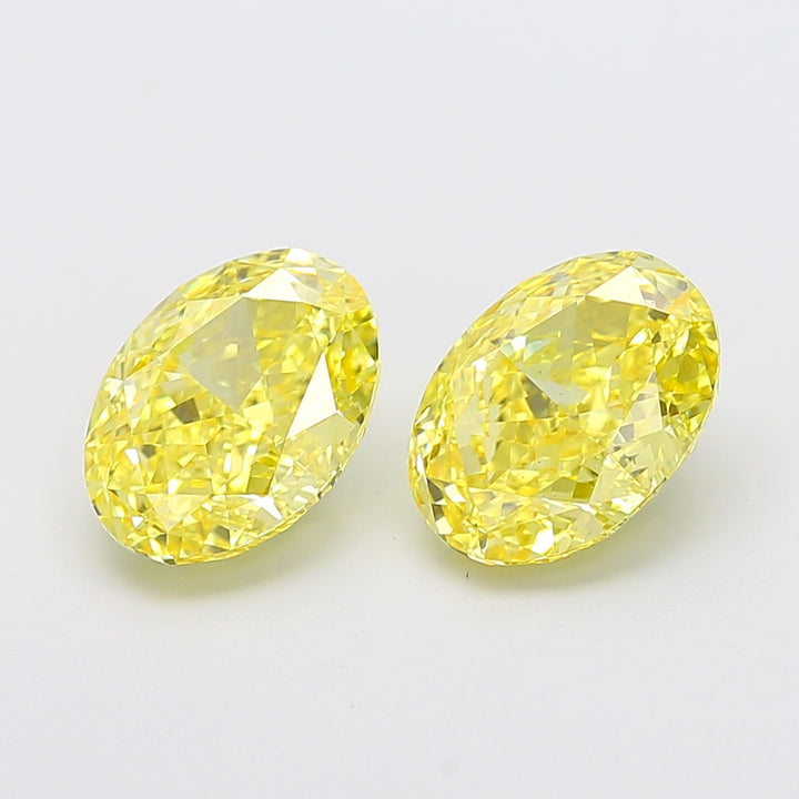 DovEggs 3.06ct oval fancy vivid yellow VS1-LAB GROWN DIAMOND-K27178