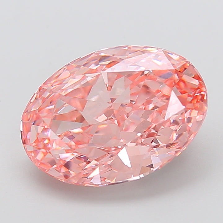 DovEggs 7.02ct oval fancy vivid pink VS1-LAB GROWN DIAMOND-K27245