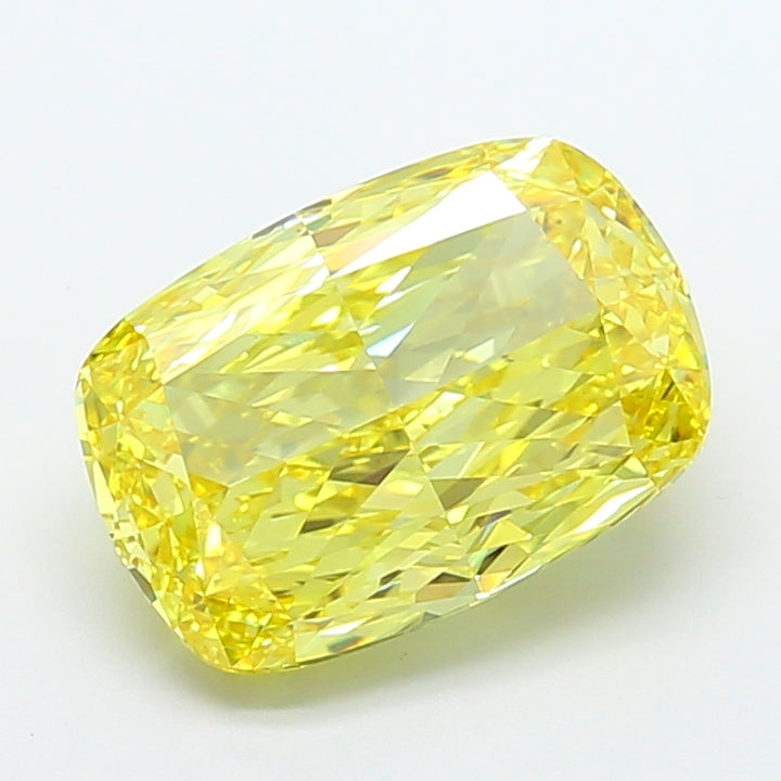 DovEggs 5.07ct cushion fancy vivid yellow VVS2-LAB GROWN DIAMOND-10075746