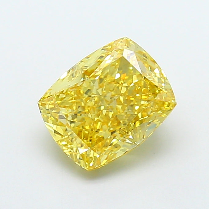 DovEggs 3.55ct cushion fancy vivid yellow VS1-LAB GROWN DIAMOND-K27205