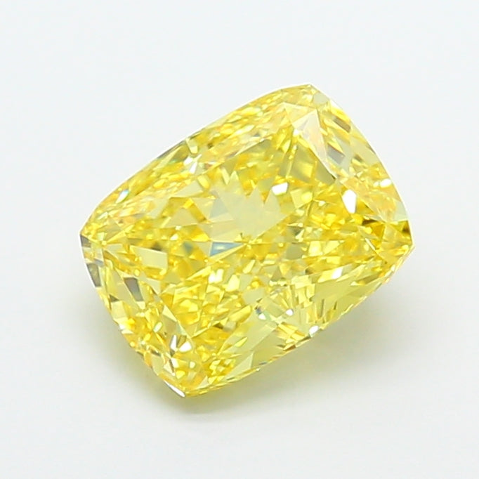 DovEggs 2.56ct cushion fancy vivid yellow VVS2-LAB GROWN DIAMOND-K27188