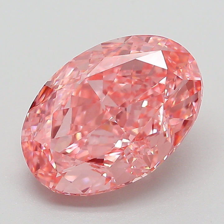 DovEggs 3.01ct oval fancy vivid pink VVS2-LAB GROWN DIAMOND-EVD833607317