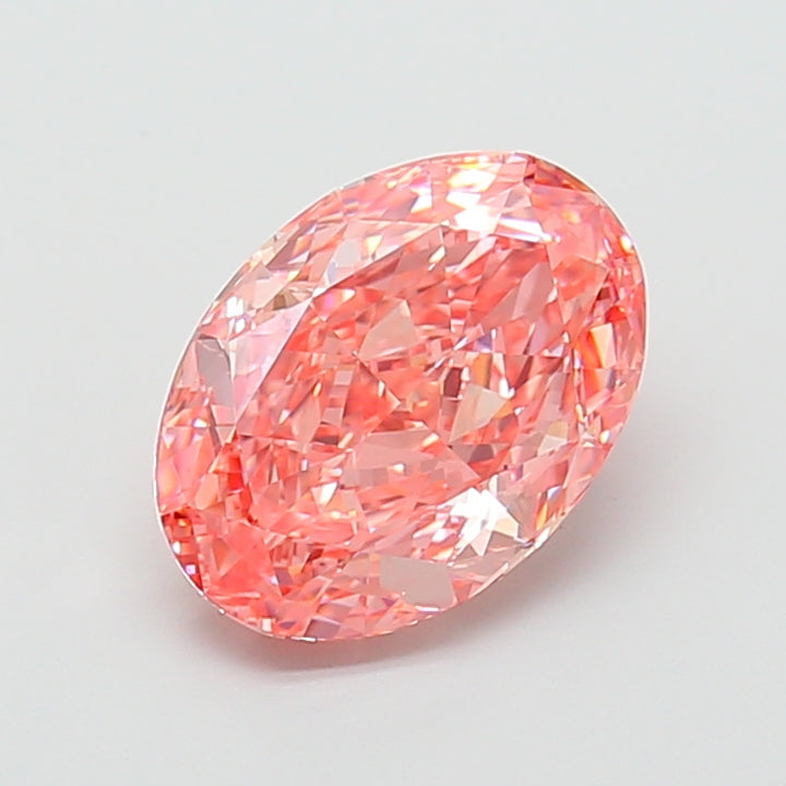 DovEggs 5.01ct oval fancy vivid pink VVS2-LAB GROWN DIAMOND-K27157
