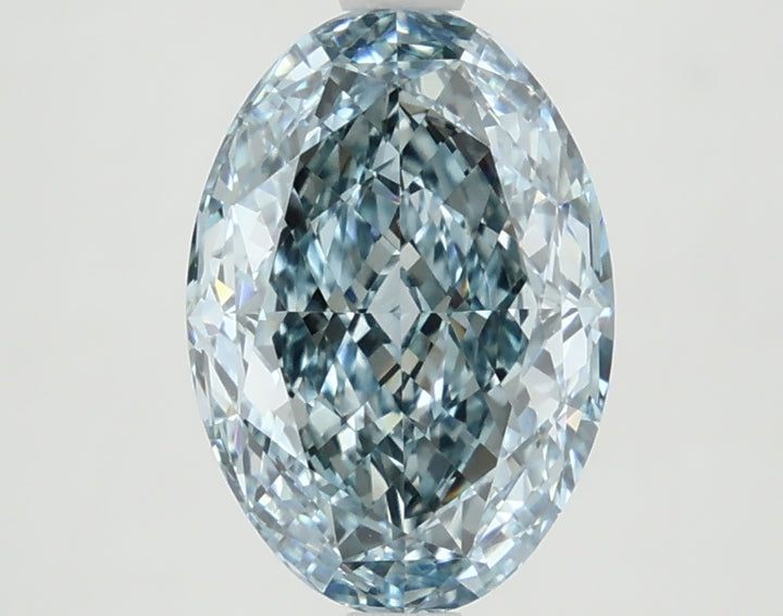 DovEggs 2.650ct Oval F.V.Gree.Blue VS1-LAB GROWN DIAMOND-LHD27A6