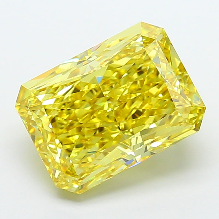 DovEggs 7.55ct radiant fancy vivid yellow VS1-LAB GROWN DIAMOND-K27161