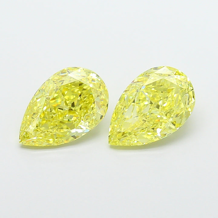 DovEggs 2.52ct pear fancy vivid yellow VVS2-LAB GROWN DIAMOND-K27193