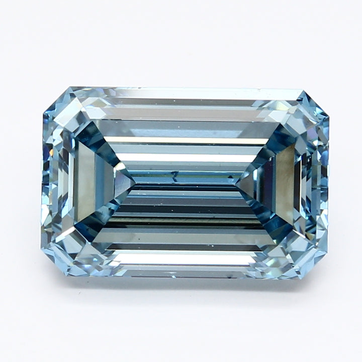 DovEggs 5.010ct Emerald F.V.Blue VS2-LAB GROWN DIAMOND-LHG30NI3