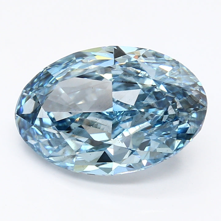DovEggs 3.460ct Oval F.V.Blue SI1-LAB GROWN DIAMOND-LET100A3