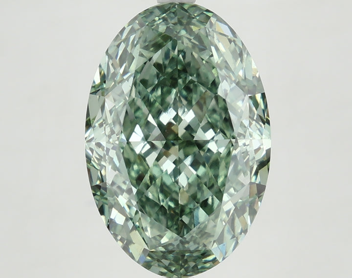 DovEggs 7.230ct Oval F.V.Green VS1-LAB GROWN DIAMOND-LHQ60A1