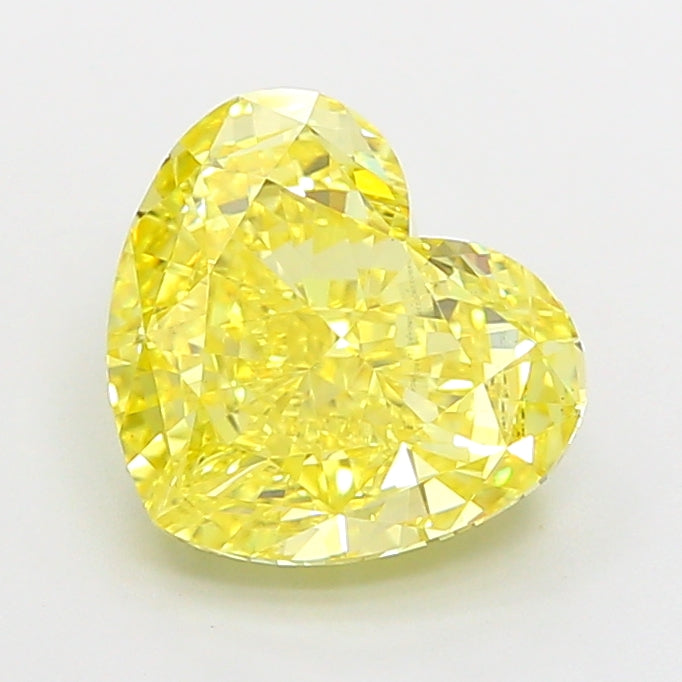 DovEggs 2.57ct heart fancy vivid yellow VS1-LAB GROWN DIAMOND-EVD804602282