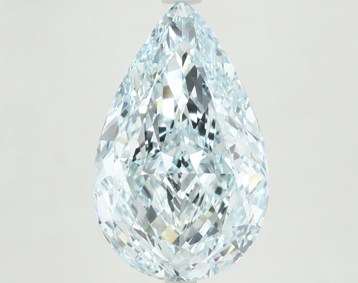 DovEggs 5.710ct Pear F.I.Gree.Blue VS1-LAB GROWN DIAMOND-LHD99A1