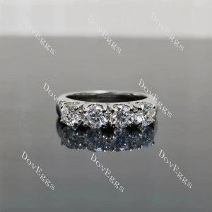 (size 4.25) Doveggs sterling silver 1ct round moissanite bridal set(2rings)