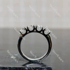 (size 4.25) Doveggs sterling silver 1ct round moissanite bridal set(2rings)
