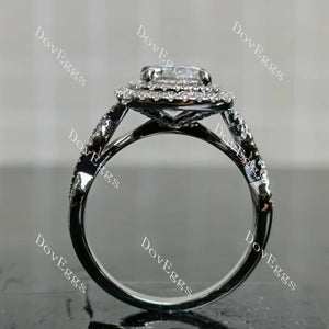 (size 11.5) Doveggs sterling silver 3ct cushion moissanite bridal set(3 rings)