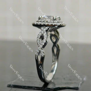 (size 11.5) Doveggs sterling silver 3ct cushion moissanite bridal set(3 rings)
