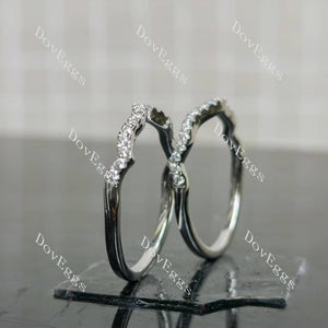(size 11.5) Doveggs sterling silver 3ct cushion moissanite bridal set(3 rings)