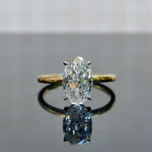 Semi mount for 2.75ct oval Stone