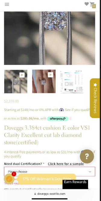 Price difference of 25456 replacement ring