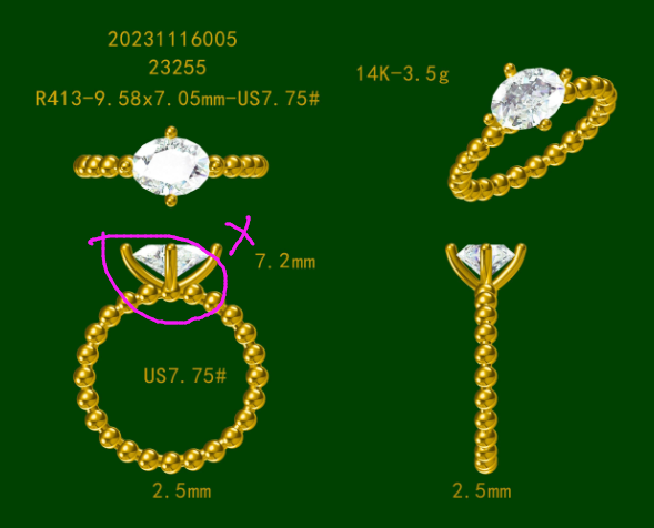 Semi mount of 23860