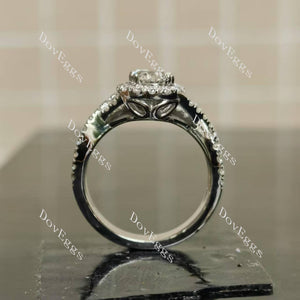 (size 7.5) Doveggs Sterling Silver 1.52ct Oval F color VVS2 Clarity Excellent cut lab grown diamond ring(certified)