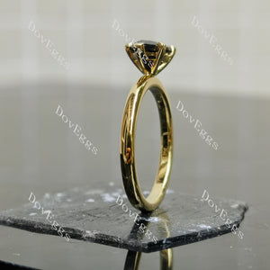 (size 7.5) Doveggs sterling silver plated with yellow gold 2ct marquise colored moissanite engagement ring