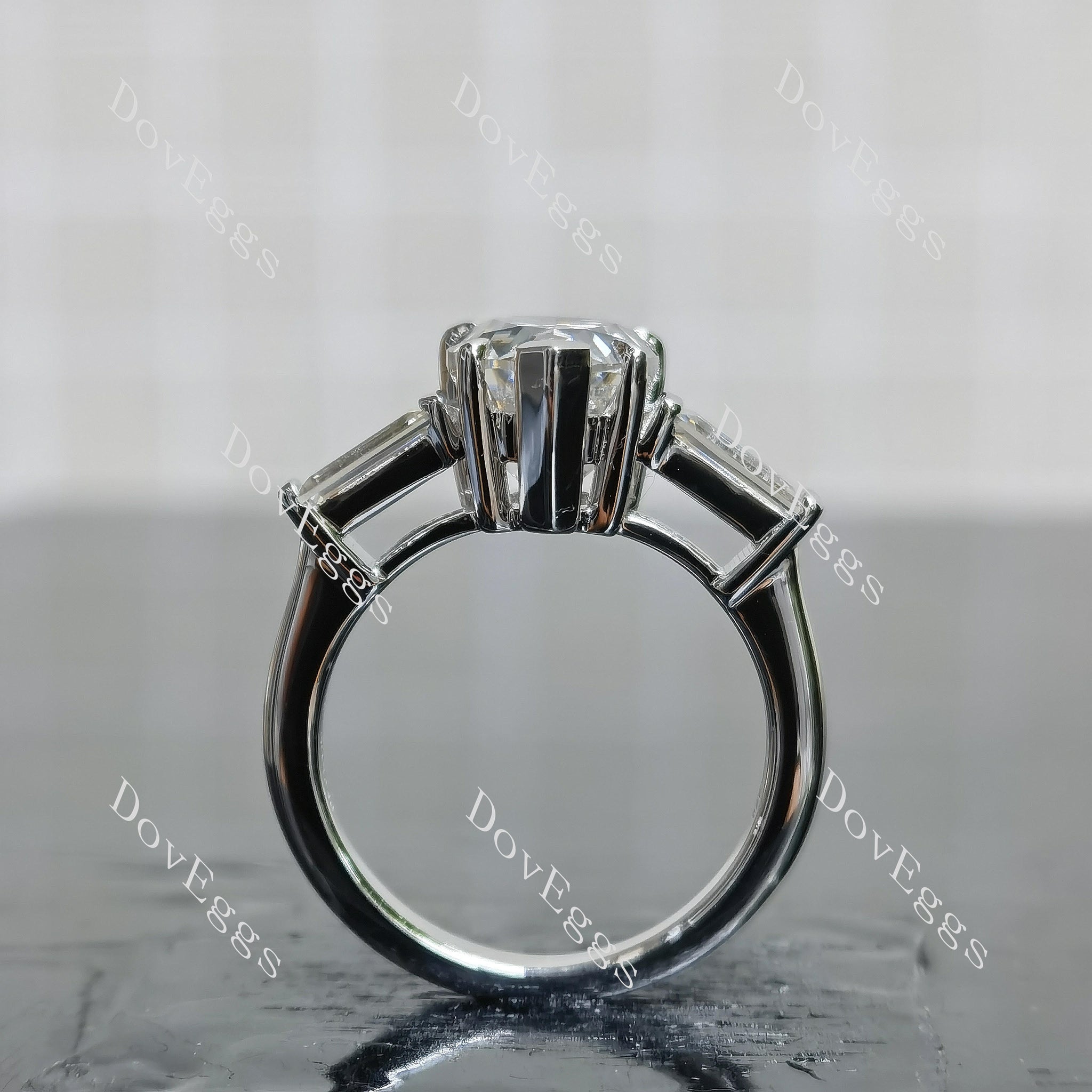 (size 6.25) Doveggs sterling silver 5ct pear moissanite ring
