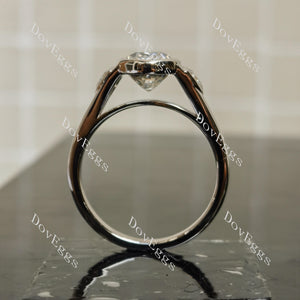 (size 10.5) Doveggs sterling silver 3ct oval nova cut moissanite engagement ring