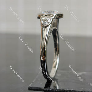 (size 10.5) Doveggs sterling silver 3ct oval nova cut moissanite engagement ring