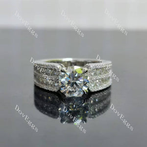 (size 6.25) Doveggs sterling silver 1.5ct round moissanite ring