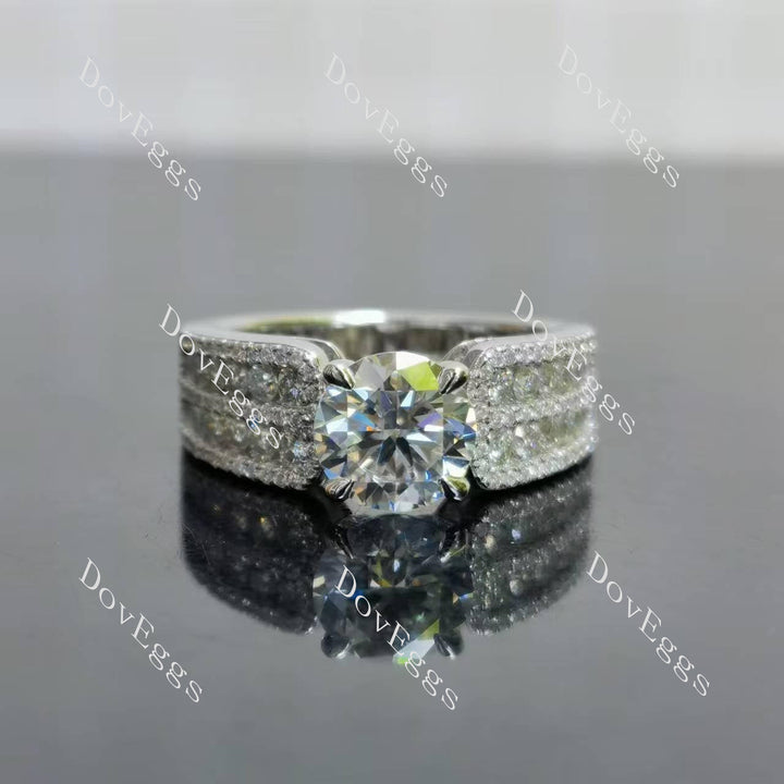 (size 6.25) Doveggs sterling silver 1.5ct round moissanite ring
