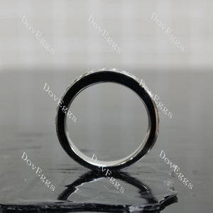 (size 3.5) Doveggs sterling silver princess moissanite wedding band