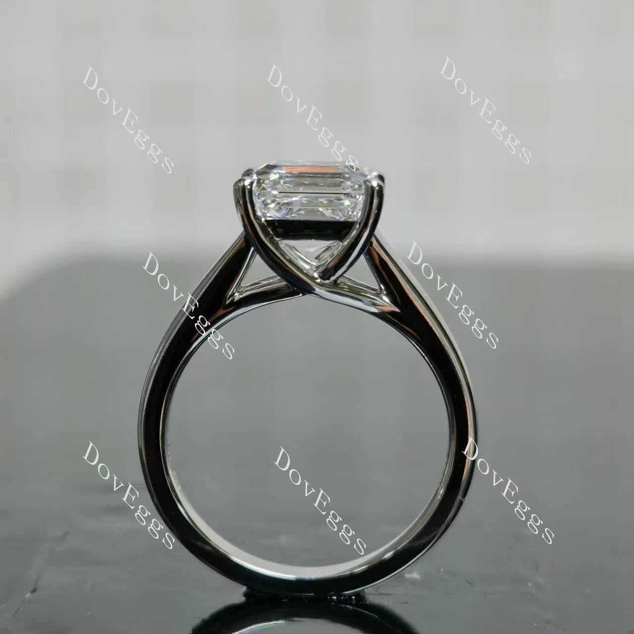 (size 5.75) Doveggs 14k white gold 3.15ct asscher D color VVS1 Clarity Excellent cut lab grown diamond ring(certified)