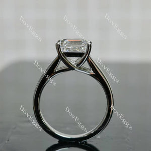 (size 5.75) Doveggs 14k white gold 3.15ct asscher D color VVS1 Clarity Excellent cut lab grown diamond ring(certified)