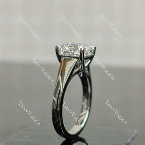 (size 5.75) Doveggs 14k white gold 3.15ct asscher D color VVS1 Clarity Excellent cut lab grown diamond ring(certified)