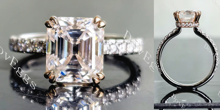 Best place to buy lab grown diamonds: Pave ethical lab diamond Engagement Ring | DovEggs