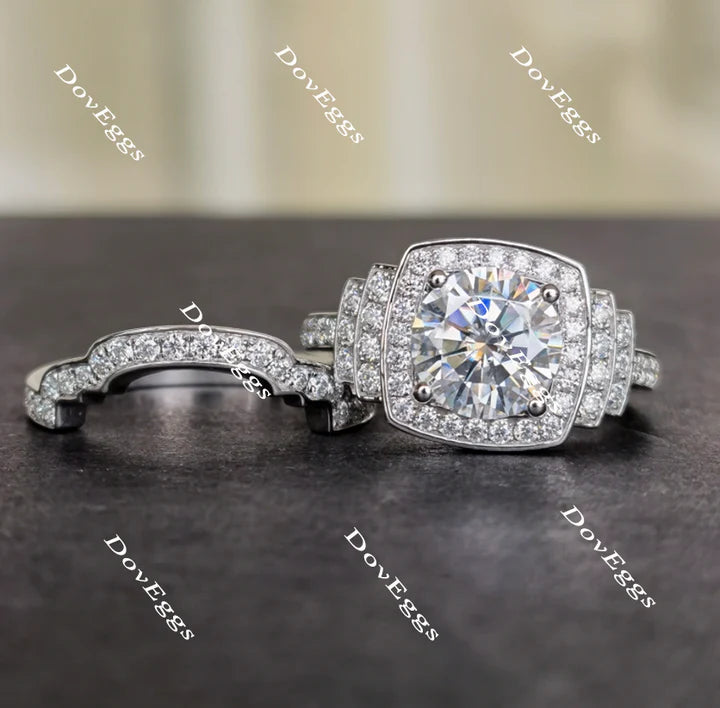 Halo ethical lab diamond Engagement Ring | DovEggs
