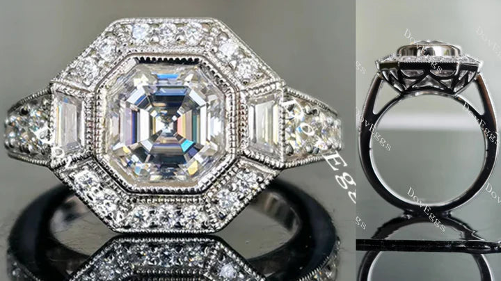 Halo ethical lab diamond Engagement Ring | DovEggs