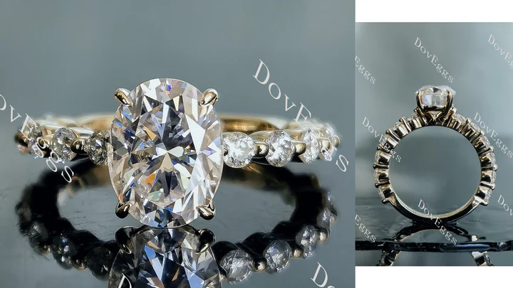 Pave ethical lab diamond Engagement Ring | DovEggs