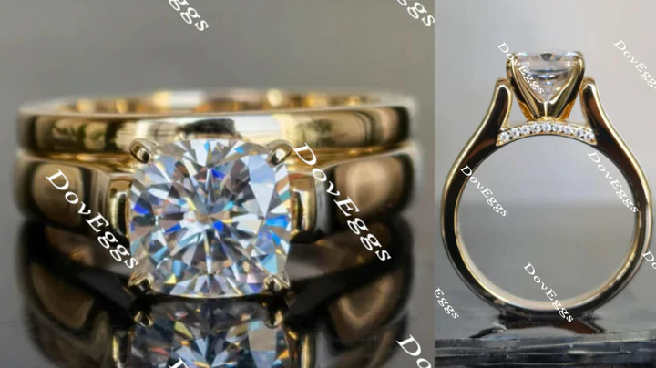 Pave ethical lab diamond Engagement Ring | DovEggs