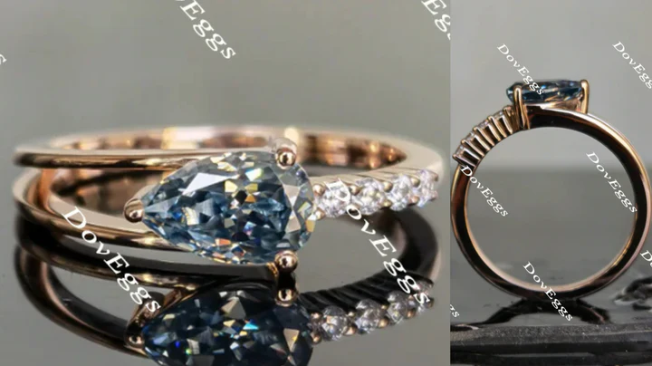 Pave custom lab diamond Engagement Ring | DovEggs