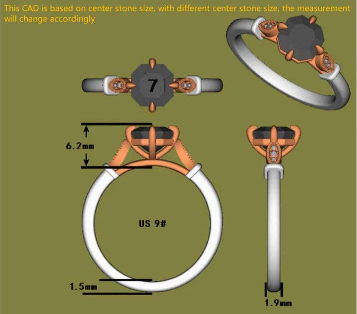 Vintage style setting for custom lab diamond Engagement Ring | DovEggs