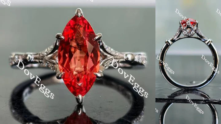 Pave stone custom lab diamond Engagement Ring | DovEggs